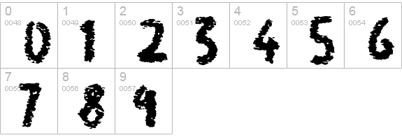 Neat Chalk numbers 0-9 preview