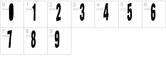 NeatNeatNeat numbers 0-9 preview