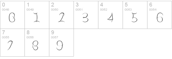 Neige numbers 0-9 preview