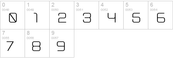 Neogrey Regular numbers 0-9 preview