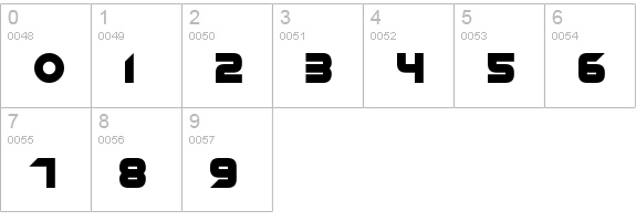 Neon Machine numbers 0-9 preview