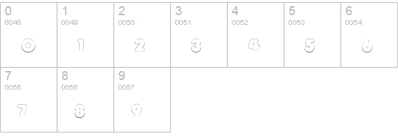 NeonOutline numbers 0-9 preview
