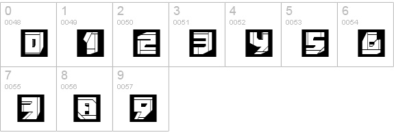 NeoPanSquares numbers 0-9 preview