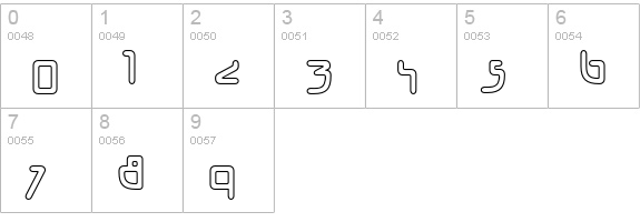 NeoTokio-Two numbers 0-9 preview