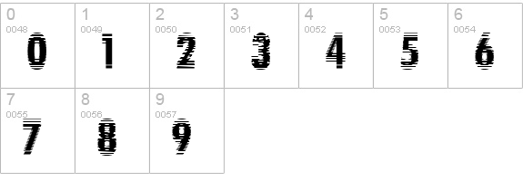 Nervous numbers 0-9 preview