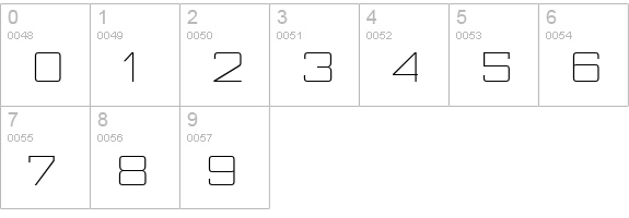 NesobriteSeLt-Regular numbers 0-9 preview