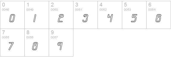 Neural Outline BRK numbers 0-9 preview