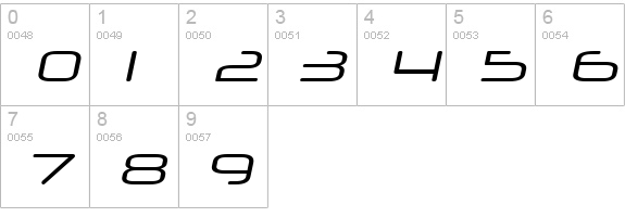 Neuropol X Xp Italic numbers 0-9 preview