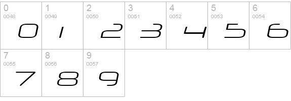 Neuropol X Xp Lite Italic numbers 0-9 preview