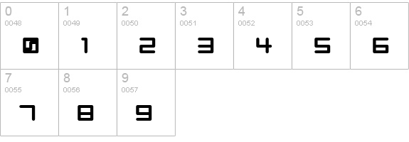 Neustyle Bold numbers 0-9 preview