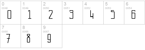 NewDeli numbers 0-9 preview