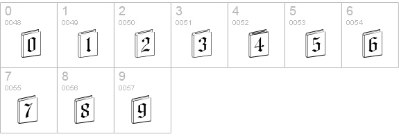 NewLibrary numbers 0-9 preview
