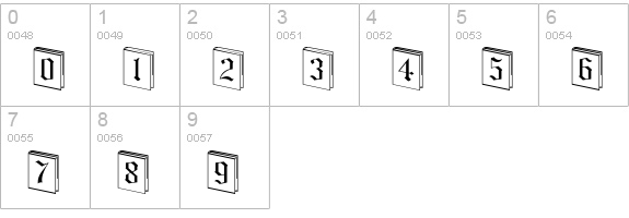 NewLibrary Italic numbers 0-9 preview