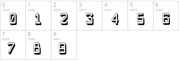 NewNerdShadowed numbers 0-9 preview