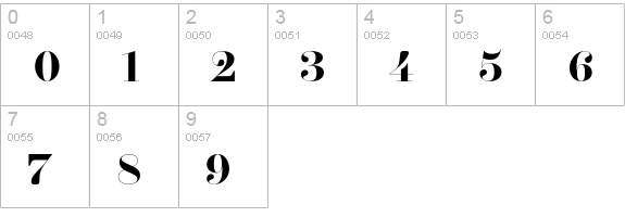 NewParis KingSize Bold numbers 0-9 preview