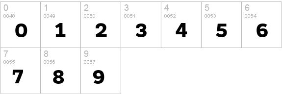 Newslab Black numbers 0-9 preview