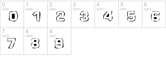 newstile numbers 0-9 preview