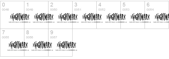 Nightmare 5 numbers 0-9 preview