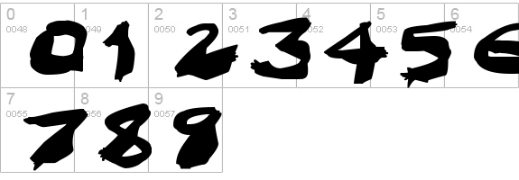 Nightmare Ink
 numbers 0-9 preview