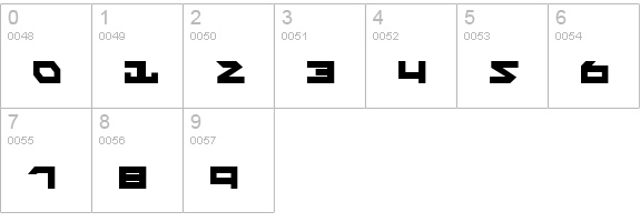 Nightrunner Condensed numbers 0-9 preview