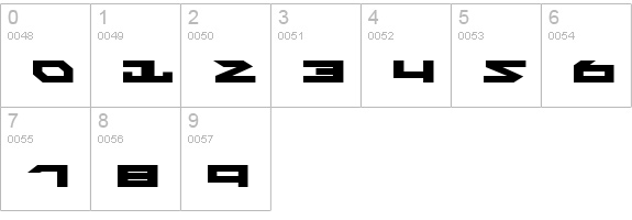 Nightrunner Expanded numbers 0-9 preview