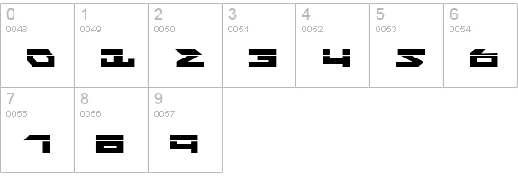 Nightrunner Laser numbers 0-9 preview