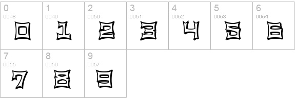 NinjaLine numbers 0-9 preview
