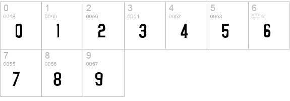Noasarck Sporadico numbers 0-9 preview