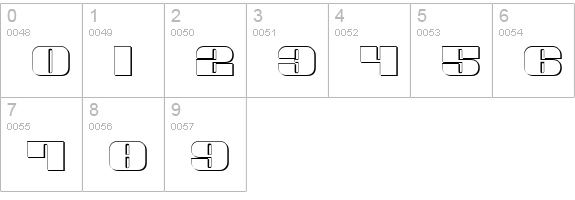 Nolo Contendre Shadow numbers 0-9 preview