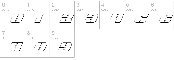 Nolo Contendre Shadow Italic numbers 0-9 preview