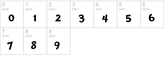 NuCasualDemo-Regular numbers 0-9 preview
