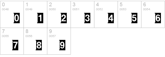 NumericsP05 numbers 0-9 preview
