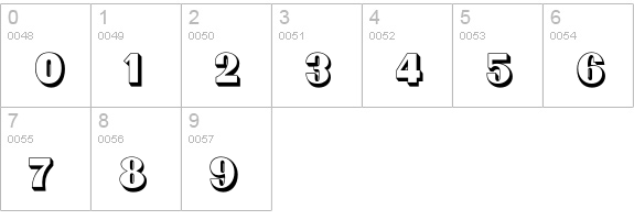 NumericsP08 numbers 0-9 preview