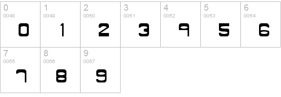 Nyak Squared 1 numbers 0-9 preview