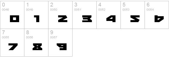 Nyet Expanded numbers 0-9 preview