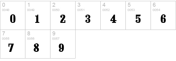 Oaktag 3D Fill numbers 0-9 preview