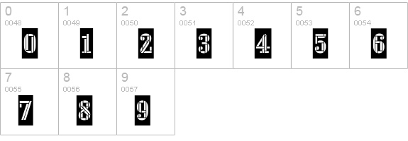 Oaktag Tiles numbers 0-9 preview