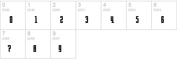 OblongBold Bold numbers 0-9 preview