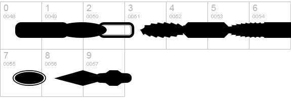 ObscureBullet numbers 0-9 preview