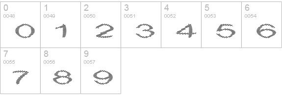 Obtuse One numbers 0-9 preview