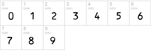 OCR-B-Regular numbers 0-9 preview
