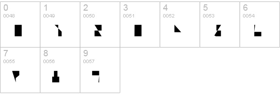 OCRFont numbers 0-9 preview