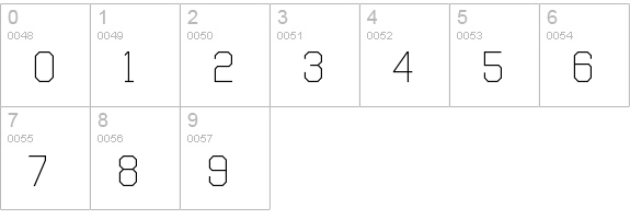 Octin College Lt numbers 0-9 preview