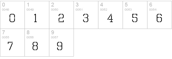 Octin Prison Bk numbers 0-9 preview