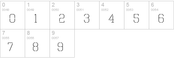 Octin Prison Lt numbers 0-9 preview