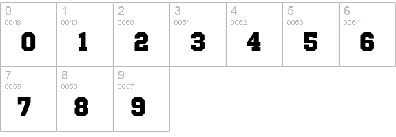 Octin Sports Hv numbers 0-9 preview