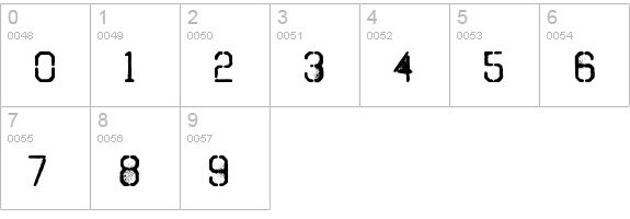 Octin Spraypaint A Rg numbers 0-9 preview