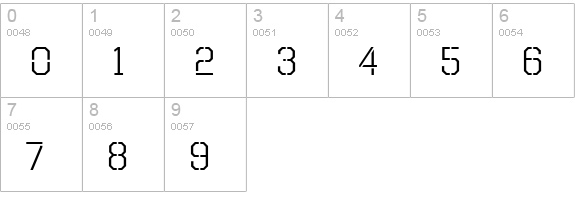 Octin Stencil Bk numbers 0-9 preview