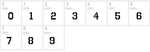 Octin Stencil Sb numbers 0-9 preview
