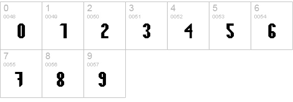 Octogone Tryout numbers 0-9 preview